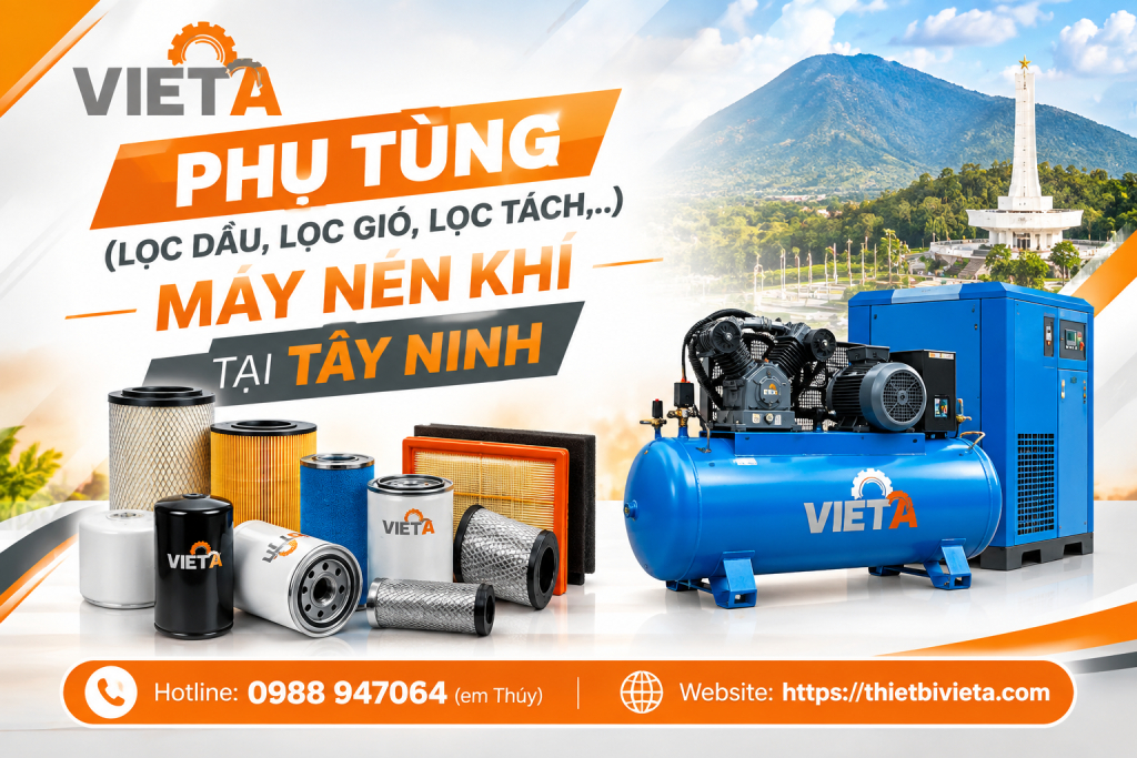 phụ tùng (lọc dầu, lọc gió, lọc tách,..) máy nén khí tại Tây Ninh