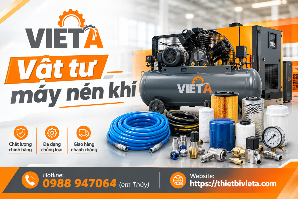 Vật tư máy nén khí Chính Hãng, Hàng Sẵn Kho Tại Hà Nội, TPHCM, ship toàn quốc