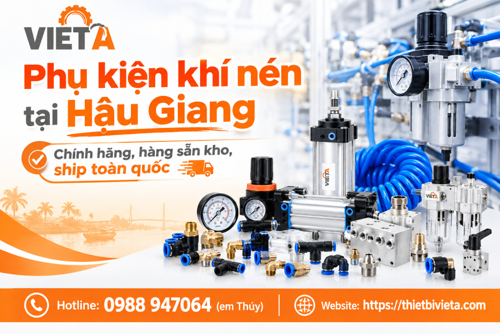 Phụ kiện khí nén tại Hậu Giang chính hãng, hàng sẵn kho, ship toàn quốc