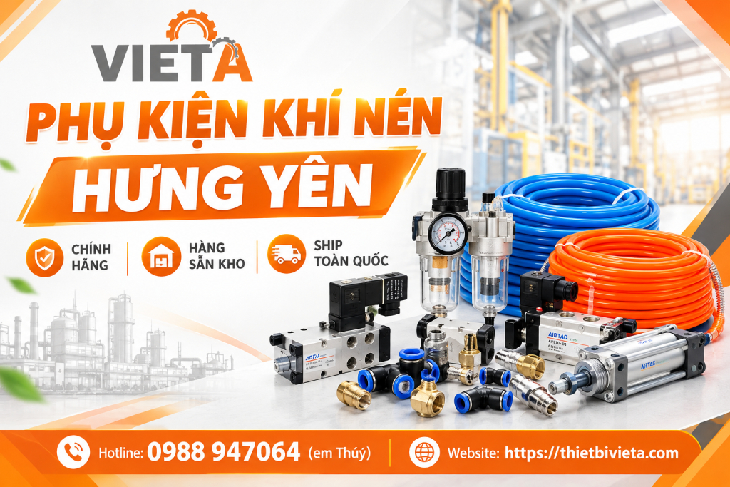 Phụ kiện khí nén tại Hưng Yên chính hãng, hàng sẵn kho, ship toàn quốc